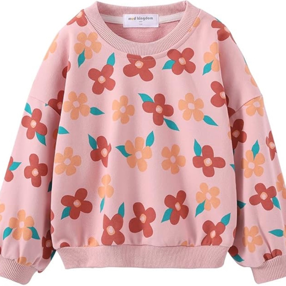 NWT Mud Kingdom Boutique Little Girls Sweatshirts Crewneck Cotton 6/7